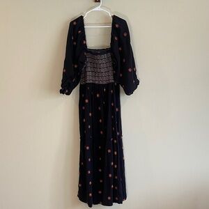 Free People Dahlia Embroidered Maxi Dress
